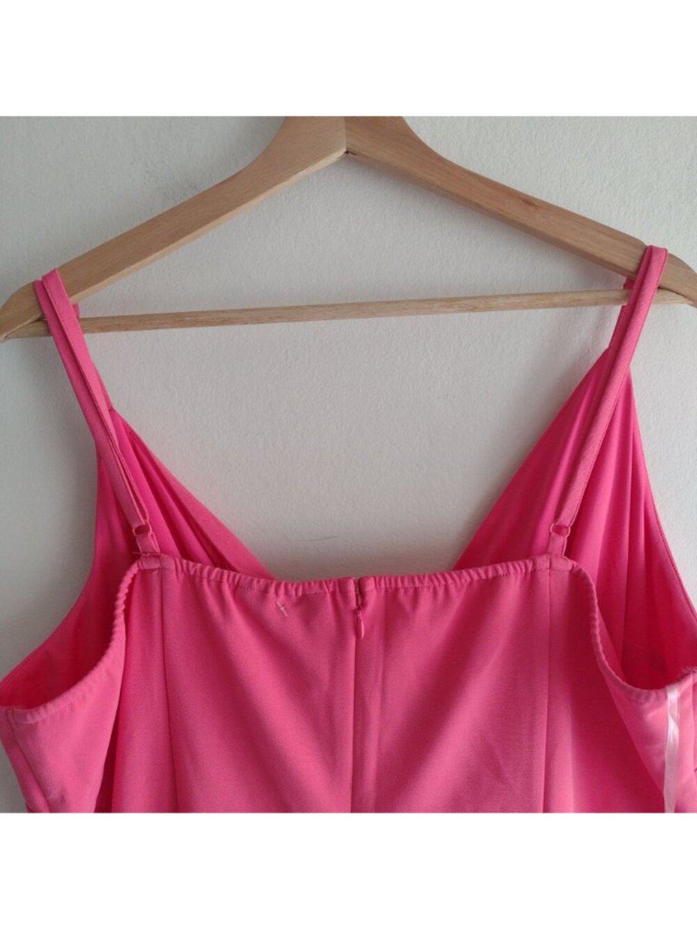 Lane Bryant Pleated Front Dress 20 NEW Hot Pink Sexy Flirty Midi - Picture 10 of 12